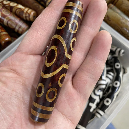DIY Drum Natural Tibetan Agate Dzi Beads Different Designs for Choice More Colors for Choice Length About:10cm 1888673