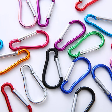 41mm Colorful d Shape Painting Aluminum Carabiner Clip Keychain Carabiner