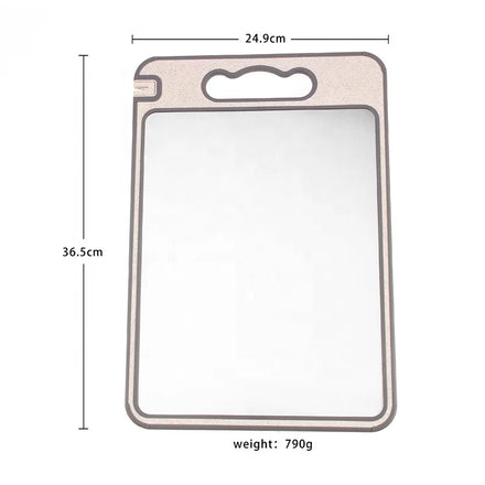 Kitchen Accessories Multi Functional Metal Double Side Wheat Straw Cutting Board Stainless Steel Chopping Board with Sharpener