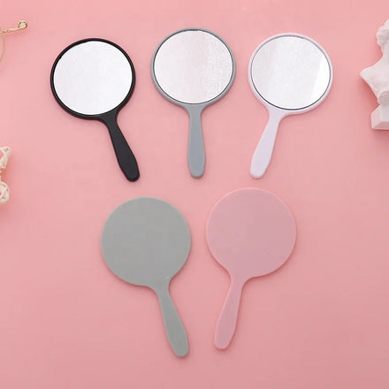 Wholesale Custom Handheld Pocket Makeup Mirror Portable Mini Pink Cosmetic Mirror Vanity Mirror With Logo