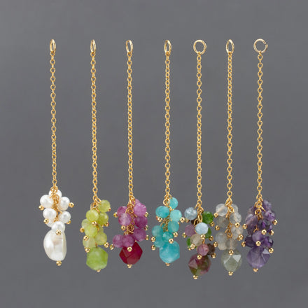 MA89 2pcs/lot Jewelry Accessories Nickel Free 18k Gold Plated Copper Natural Stone DIY Pendant Jewelry Making Charms Bag