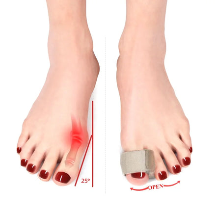 Hammer Toe Straightener Fabric Protector Sleeve Tube With Toe Spacers Pads for Hallux Valgus Alignment Overlap Toes HA01206