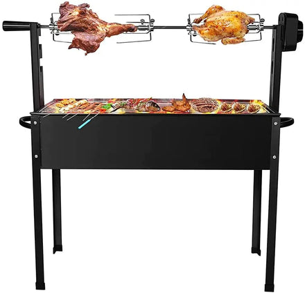 High Quality Stainless Steel Auto Rotisserie BBQ Grill Machine Modern Style for Pig Sheep Meat Kebab and Charcoal Barbeque