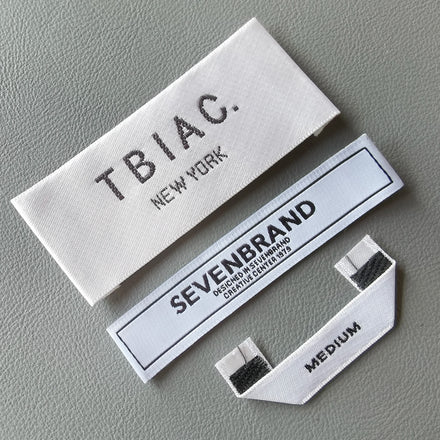 BLW07 Eco Friendly Shirt Best Quality Clothing Garment Fabric Label Custom Logo Washable Satin Neck Woven Label for Garment