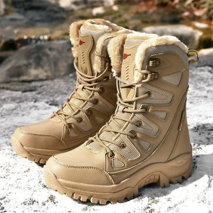 New Fashion Plus Cotton High Top for Unisex Waterproof Wear Resistant Cashmere Warm Cotton Shoes