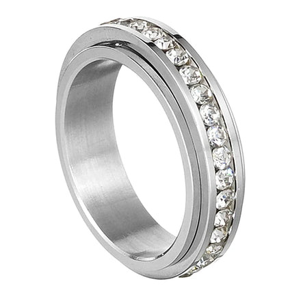 2023 Wholesale Trendy Friend Gift Jewelry 6mm Stainless Steel Ring Meaningful Rotating Fidget Rings for Women Men