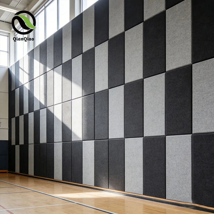 1220x2440mm Large Format PET Acoustic Panel 1900g High-Density Soundproof Board B1 Fire-Retardant Wall Felt for Gymnasium
