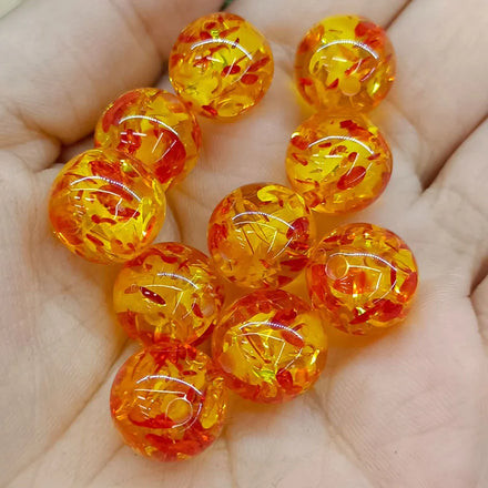 2025 Crystal Factory Direct Sell 12mm Two-color Through-hole Round Loose Beads DIY Jewelry Accessories