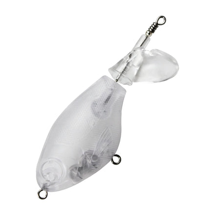 Unpainted 75mm Whopper Plopper Fishing Lure Topwater Popper Bass Pike Crankbaits Rotating Wobbler Fish Artificial Bait made ABS