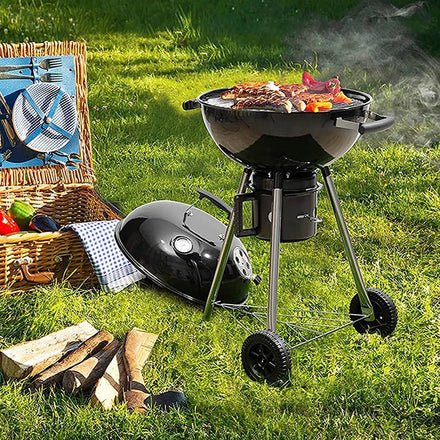 18.5 Inch Modern Home Barbecue Grill Korean BBQ Charcoal Cast Iron with 6mm Stainless Steel Rotation and Machine