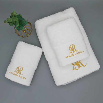 Resort Hotel Towel with Blue and White Color for Hilton Hotel Bath Towel Wholesale Hotel Towels 600 Gsm