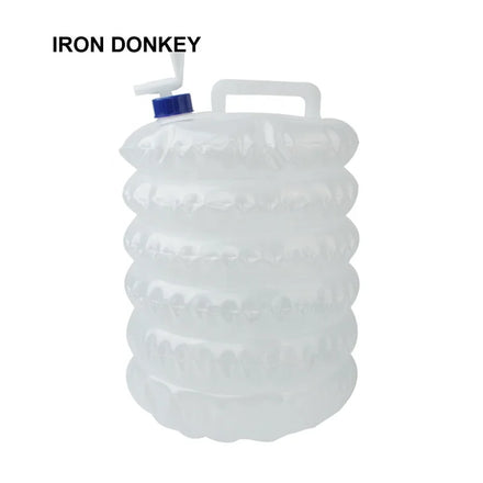10L Retractable Water Bucket Portable Drinking Water Container With Faucet Outdoor Camping Storage