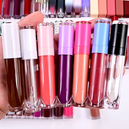 Lipgloss Wholesale DIY Vegan Liquid Lipstick Cosmetics Lipgloss Lip Gloss Containers Lip Gloss Tubes and Box Custom Label