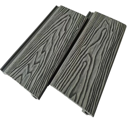 148mm*21mm Wood Feeling Deep 3D Embossing Interlocking Wall Panels WPC Wall Cladding
