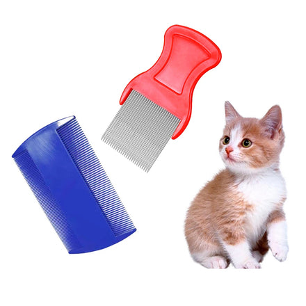 2-pack Self-cleaning Slicker Brush for Dogs Cats Dematting Pet Grooming Non-slip Handle Pet Single Side Brush Comb