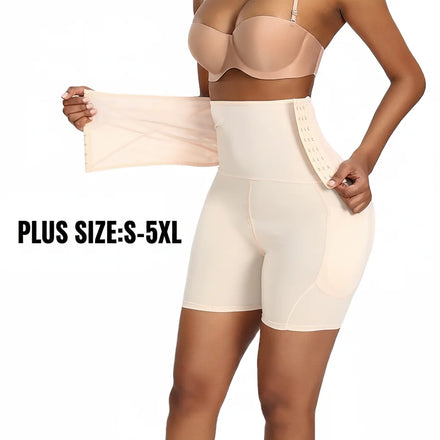 Plus Size High Waisted Underwear Butt Lifter Tummy Control Panties Ass Hip Pads Hip Enhancer Body Shaper Waist Trainer Shaper