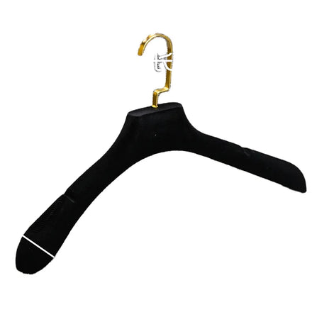 Hot Selling Factory Wholesale Household Supplies Black Plastic Flocking Space Saver Velvet Hangers Non Slip Hangers