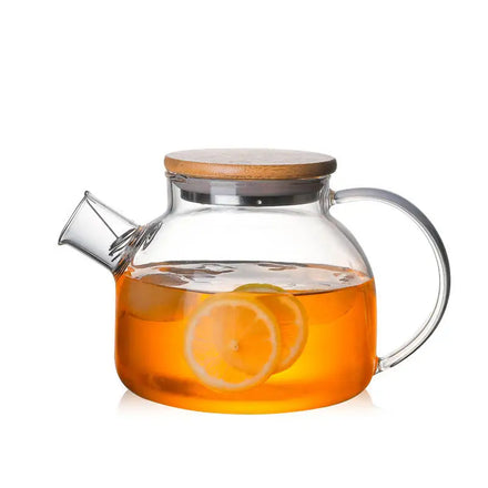 Hot Selling High Borosilicate Glass Teapot Heat Resistant with Infuser for Tea Water Separation