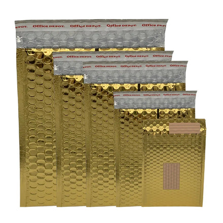 Save Shipping Cost Metallic Gold Bubble Mailer Light Weight Padded Shipping Mailer Envelopes Moistureproof Bubble Mailers