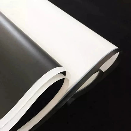 Black White Border Rose Flower Wrapping Paper Korean Style Half Transparent Gift Wrap Florist Bouquet Wrapping Paper