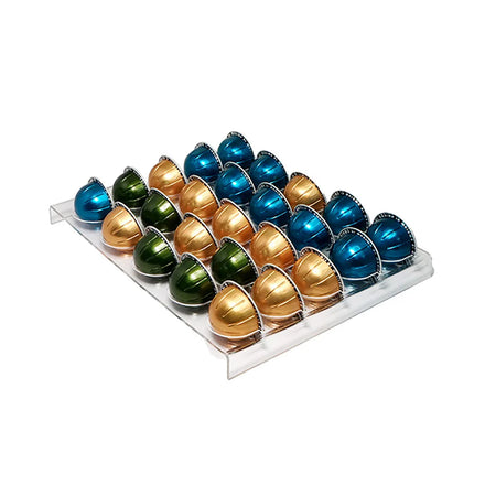 AM Store Top Seller Clear Acrylic Coffee Capsule Storage Organizer Coffee Vertuoline Pod Holder Customized