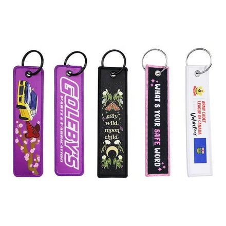 DIY Sublimation Double-Sided Heat Transfer Fabric Keychain Keyring Tag Laser Cut Border Customized Shape Durable Design-Craft