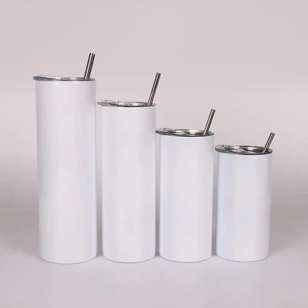 12oz 15oz 20oz 30oz Double Wall Stainless Steel Blank Sublimation Straw Tumbler With Non-slip Rubber