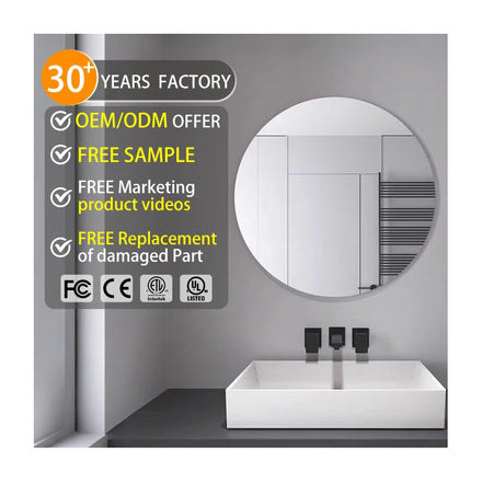 Specchio Decorativo Da Parete Bevele Mirror Round Wall Hanging Mirror for Bathroom Living Room