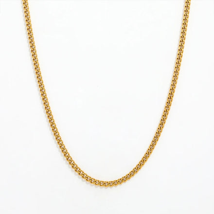 Fenny 18K PVD Plated Basic Long 60CM Link Chain Necklace Sweater Chain for Women Stainless Steel Jewelry Wholesale