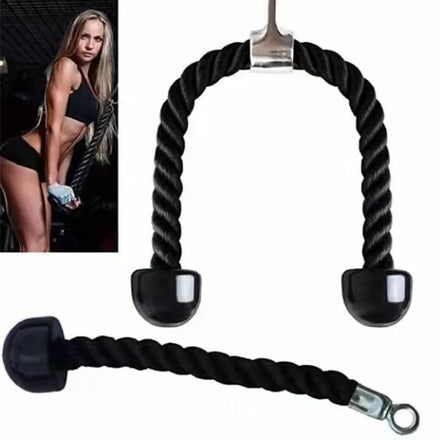 Gym Pull Down Rope 27 & 36 Inch Exercise Cable Machine Attachments Pulley System Tricep Rope
