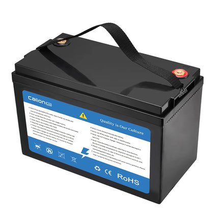12V 100Ah LiFePO4 Deep Cycle Battery 12.8KWh with 100A 5-Year Lifespan for RV Solar Panel Trolling Motor Camper