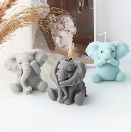 14040 DIY Handmade Wax Resin Moulds Elephant Silicone Candle Molds