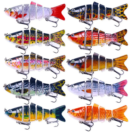 Jointed Fishing Lures Wholesales 10cm 18g Multi 6 Sections Life-like Pike Bass Trout Lures
