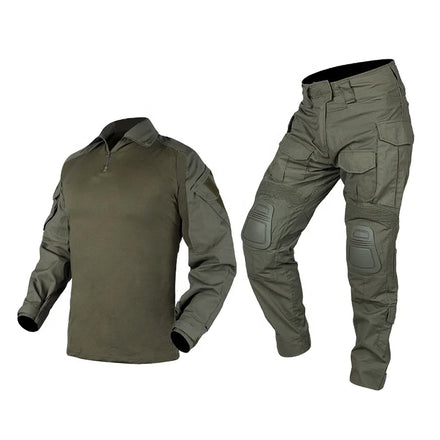 IDOGEAR Men G3 Camo Outdoor Camouflage Clothing Tactical BDU Combat Uniforms with Knee Pads Elbow Pads