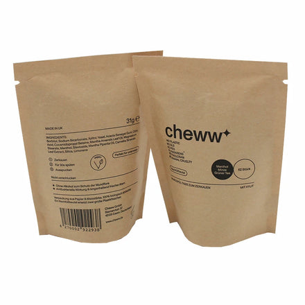 Free Sample Eco-Friendly Biodegradable Brown Kraft Paper/Pla Moisture-Proof Stand Ziplock Pouch Food Gavage Gravure Printing
