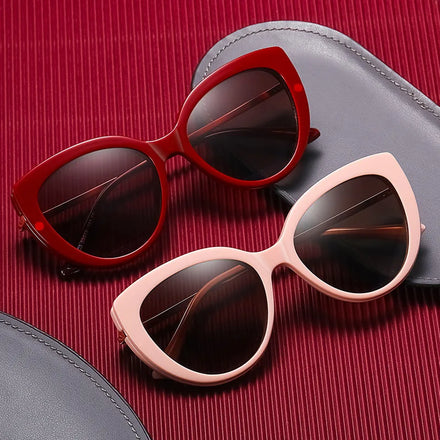 05336 2 in 1 New Double Color Tr90 Cat Eye Polarized Clip on Sunglasses Blue Light Blocking Myopia Glasses Female Eyeglass Frame
