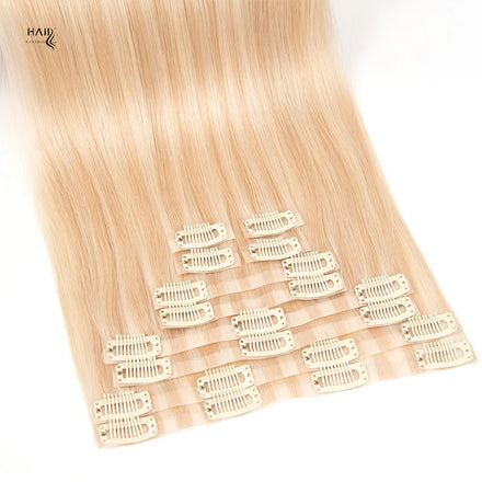 New Arrival Wholesale Double Drawn Cuticle Aligned Hair Single Donor Raw Virgin Hair Seamless Invisible Clip in Hair Extensions