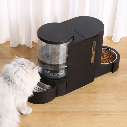 6L High Capacity Pet Dog Food Storage Container 2 in 1automatic Water Dispenser Pet Feeder