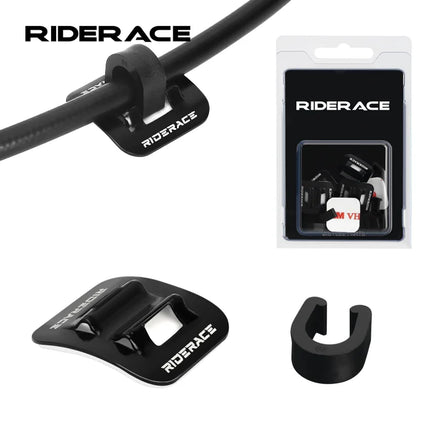 RIDERACE 6Pcs/Set Shift Brake Housing Line Tubing Buckle Tube Clip Aluminum Alloy Stick-on Bike Oil Tube Fixed Clamp Adapter
