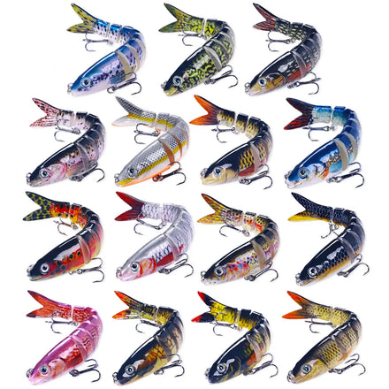 13.4cm 18g Top Quality Fishing Bait Tilapia Fishing 6 Section Plastic Swim Bait