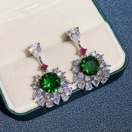 Women's Dangle Earrings With Brilliant Cubic Zircon Vintage Earrings Wedding Party Luxury Jewelry New Arrival