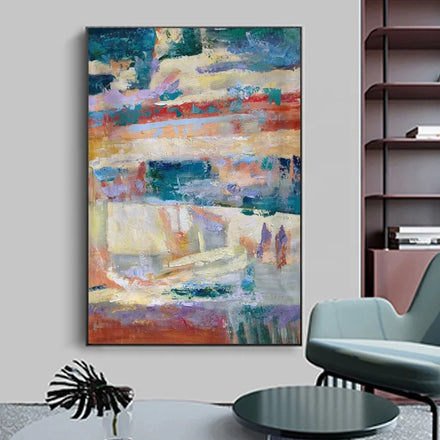 Hand Painted Modern Acrylic Abstract Gold Oil Paintings Wall Art Decoration Painting Art on Canvas for Bedroom