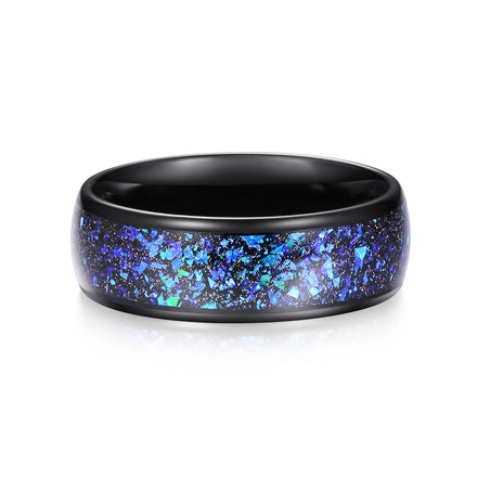 Ready to Ship Wholesale Custom Luxury Galaxy Tungsten Carbide Nebula Ring Tungsten Ring Wedding Rings Jewelry for Women Men