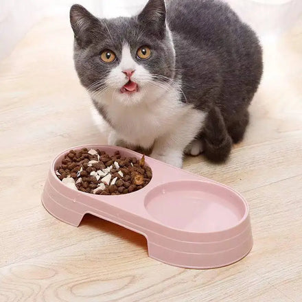 Wholesale Cat Bowl Plastic Macaron Color Double Small Dog Pet Water Food Bowls