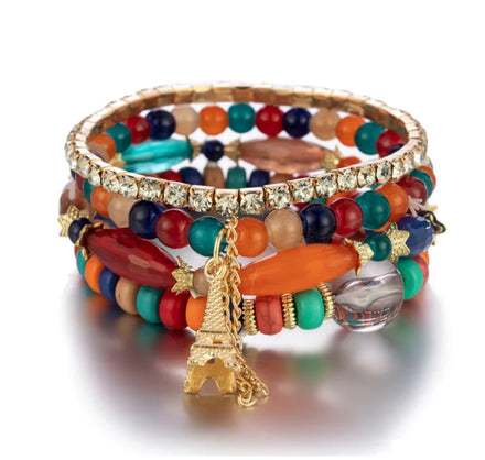 2023 Joyeria De Pulsera De Cuentas Torre Capas De Moda Al Por Mayor Al Estilo Bohemio Mujer