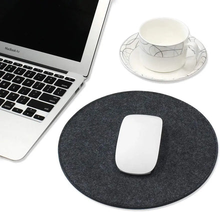 Felt Mouse Pad High Quality Custom Printing with Anti-Slip Base Rubber Bottom Round 8.66inch Non-slip