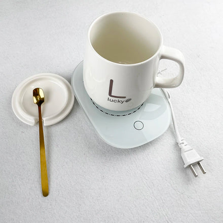 Mother Day Gift Electric Water Heaters Cup Warmer 55 Degree Ceramic Mug with Thermostat Wedding Souvenirs for Guests