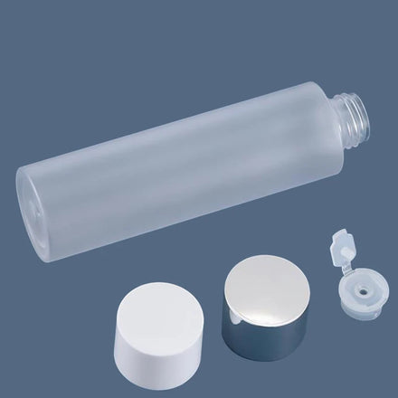 Low MOQ 100ml/120ml/150ml PET Frosted Empty Toner Bottle with Screw Cap and Pump/Spray Option