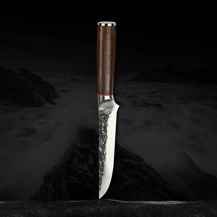 Amber Carbon Steel Handmade Forged Boning/Filleting Skinning Knife with Wood Handle 58 HRC Eco-Friendly