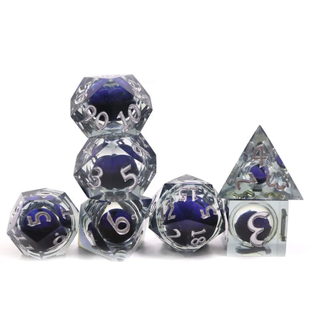 Dungeons & Dragons Custom Mold 7pcs Set sharp Edge Dragon Eye Dice